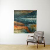 Tenture Rouille et Turquoise (En situation (horizontale))