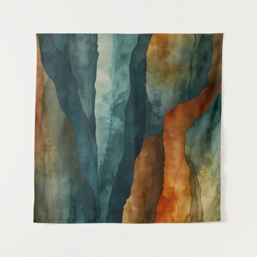 Tenture Rouille et Turquoise (Devant)