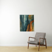 Tenture Rouille et Turquoise (En situation)