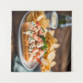 Tenture Rouleau de homard et frites (Devant (Horizontal))