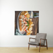 Tenture Rouleau de homard et frites (En situation (horizontale))