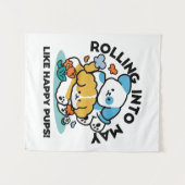 Tenture Rouler En Mai Comme De Joyeux Pups - Mignonne Chie (Devant (Horizontal))