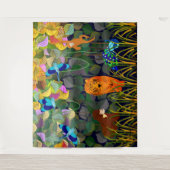 Tenture Roulon indien de singe de la Jungle Tigre Soleil O (Devant)