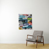 Tenture Route 66, Voitures Vintage, Voyages routiers (En situation)