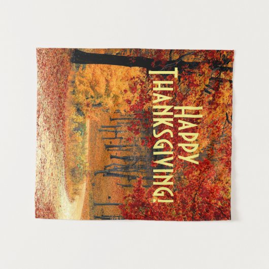 Tenture Route d'automne (Devant (Horizontal))