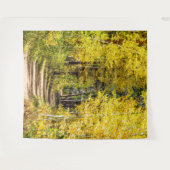 Tenture Route des arbres jaunes // Randonnée à l'automne (Devant (Horizontal))