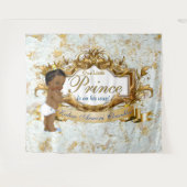 Tenture Royal African Prince Marble Gold & Blue Backdrop (Devant (Horizontal))