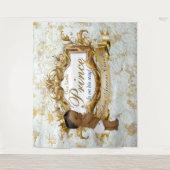 Tenture Royal African Prince Marble Gold & Blue Backdrop (Devant)