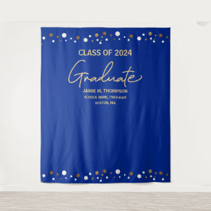 Tenture Royal Blue Gold Class of 2020