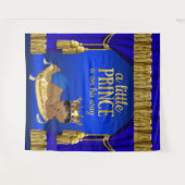 Tenture Royal Blue Gold Ethnic Prince Baby shower Contexte (Devant (Horizontal))