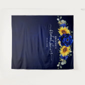 Tenture Royal Blue Rustic Tournesol Fête des mariées moder (Devant (Horizontal))