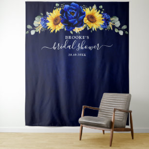 Tenture Royal Blue Rustic Tournesol Fête des mariées moder
