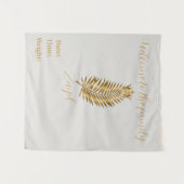 Tenture Royal Gold Palm Welcome Birth Announcement Custom  (Devant (Horizontal))