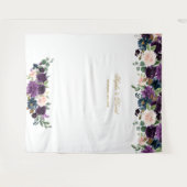 Tenture Royal Lavender bleu rose Floral Booth (Devant (Horizontal))