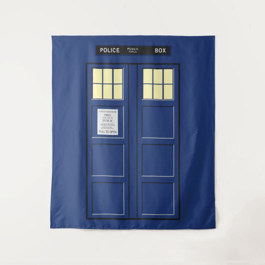 Tenture Royaume-Uni - Blue Police Public Call Box 1 (Devant)