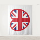Tenture Royaume-Uni Union Jack Flag Heart (Devant)
