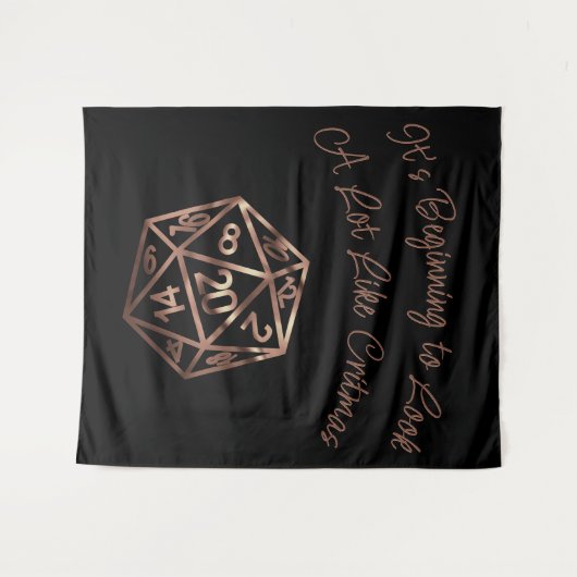 Tenture RPG Critmas | Copper Tabletop PnP Roleplayer Dice (Devant (Horizontal))