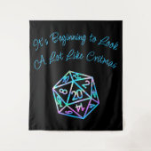 Tenture RPG Critmas | Holo Retro Tabletop Role Player Dice (Devant)