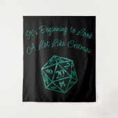 Tenture RPG Critmas | Lime Green Tabletop Role Player Dice (Devant)