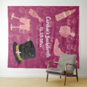 Tenture Ruban Adhésif Fête de Fille Champagne Pailleté Bul (En situation (horizontale))