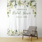 Tenture Ruban de Fête de Mariage aux Roses Blanches d'Euca (En situation)