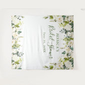 Tenture Rubans de fête prénuptiale de roses blanches d'euc (Devant (Horizontal))