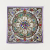 Tenture Ruby, Amethyst, Sapphire et Pearl Mandala (Devant (Horizontal))