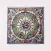 Tenture Ruby, Amethyst, Sapphire et Pearl Mandala (Devant)