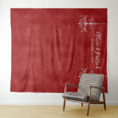 Tenture Ruby Red White Chandeliers Mariage Photo Contexte (En situation (horizontale))