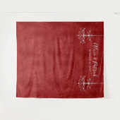 Tenture Ruby Red White Chandeliers Mariage Photo Contexte (Devant (Horizontal))