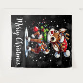 Tenture Rudolph Le Nez Rouge Noël (Devant (Horizontal))