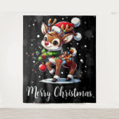 Tenture Rudolph Le Nez Rouge Noël (Devant)