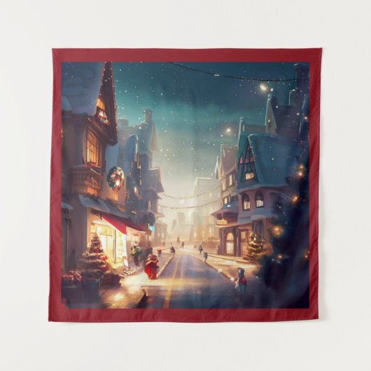 Tenture Rue Christmas City 2 (Devant)