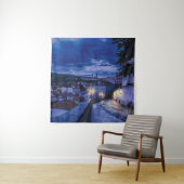 Tenture Rue du soir à Prague (En situation)