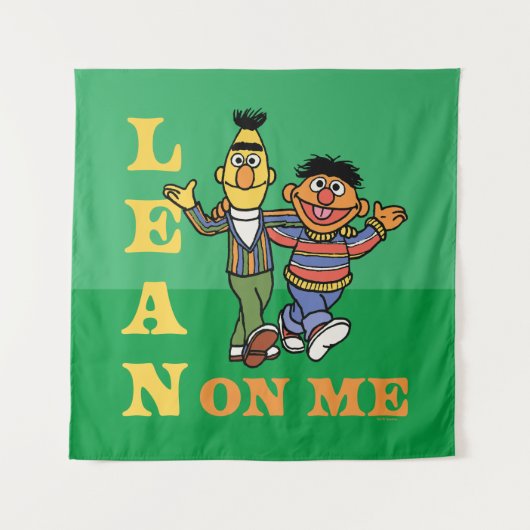 Tenture Rue Sésame | Bert & Ernie Lean sur moi (Devant)