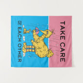 Tenture Rue Sésame | Big Bird Prenez soin de vous (Devant (Horizontal))