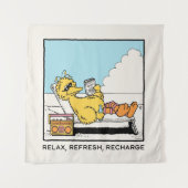 Tenture Rue Sésame | Big Bird Relax Refresh Recharge (Devant)