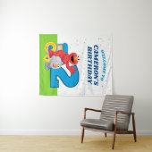 Tenture Rue Sésame Elmo Chugga Chugga Deux Deux Anniversai (En situation (horizontale))