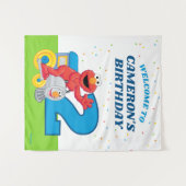 Tenture Rue Sésame Elmo Chugga Chugga Deux Deux Anniversai (Devant (Horizontal))