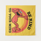 Tenture Rue Sésame | Elmo Soyez gentil avec votre esprit (Devant (Horizontal))