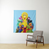 Tenture Rue Sésame | Portrait amusant de Pals colorés (En situation)