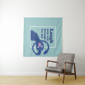 Tenture Rue Sésame | Rire à travers la journée (En situation (horizontale))