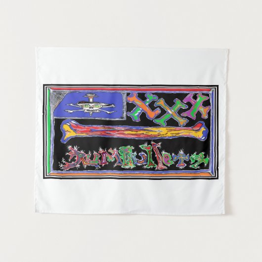 TENTURE RUMBULLETS NEW VERSION PIRATE FLAG TAPESTRY (Devant (Horizontal))