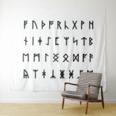 Tenture Runic Alphabet [Futhorc] (En situation (horizontale))