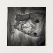 Tenture Running Rhinoceros : Wild Animal Portrait. (Devant (Horizontal))