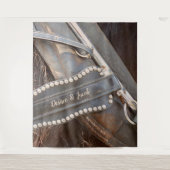 Tenture Russe Mariage Western Horse Photo Booth Backdrop (Devant)