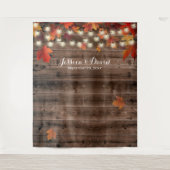 Tenture Rustic Automne quitte Barn Mariage de automne Back (Devant)