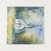 Tenture Rustic Church Path in Wildflower Meadow (Devant (Horizontal))