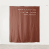 Tenture Rustic Copper Editorial Modern Wedding Backdrop (Devant)