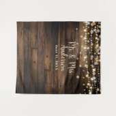 Tenture Rustic Country Grange Lumières en bois & Confetti (Devant (Horizontal))